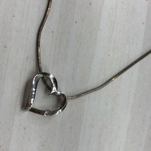 Kay jewelers Italian silver & diamond heart charm